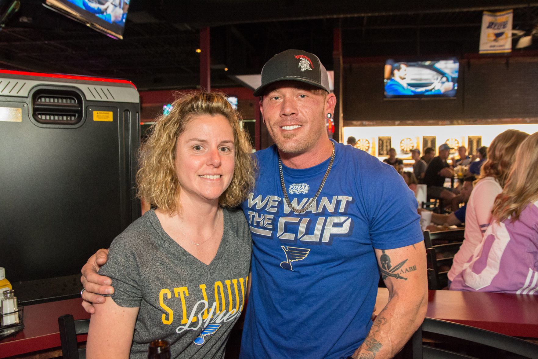 Blues Fans at Hotshots Wentzville during the Stanley Cup Final Game 1